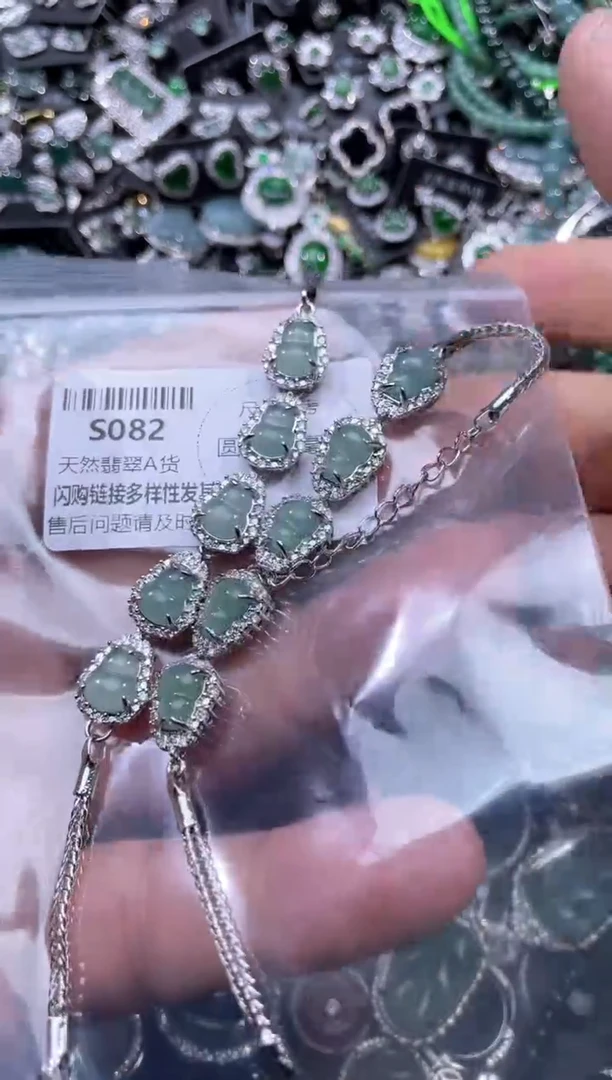 【闪购商品】翡翠颈饰未镶嵌S082手链 多样性发其一