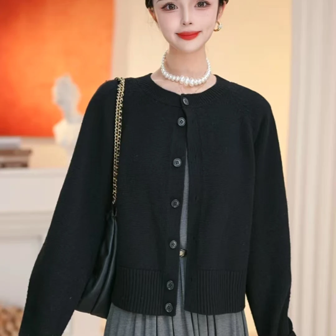 阿玛施548033糯叽叽100%绵羊毛保暖毛衣气质法式羊毛女毛衣548033