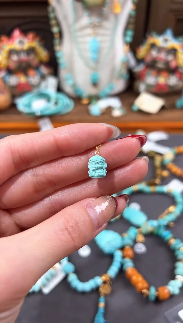 【闪购商品】绿松石提溜18K金镶嵌绿松石提溜