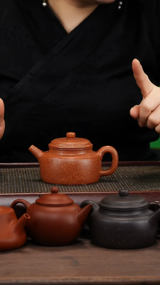 【闪购商品】紫砂茶壶全手零添加金降坡德钟壶