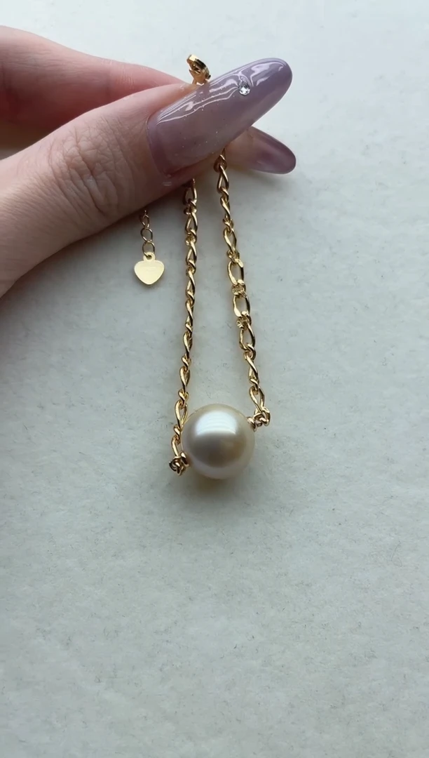 银S925镶嵌海水珍珠手链50