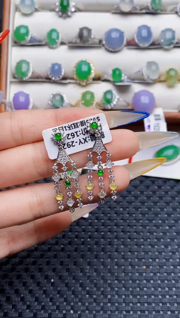 银S925镶嵌戒指翡翠5452