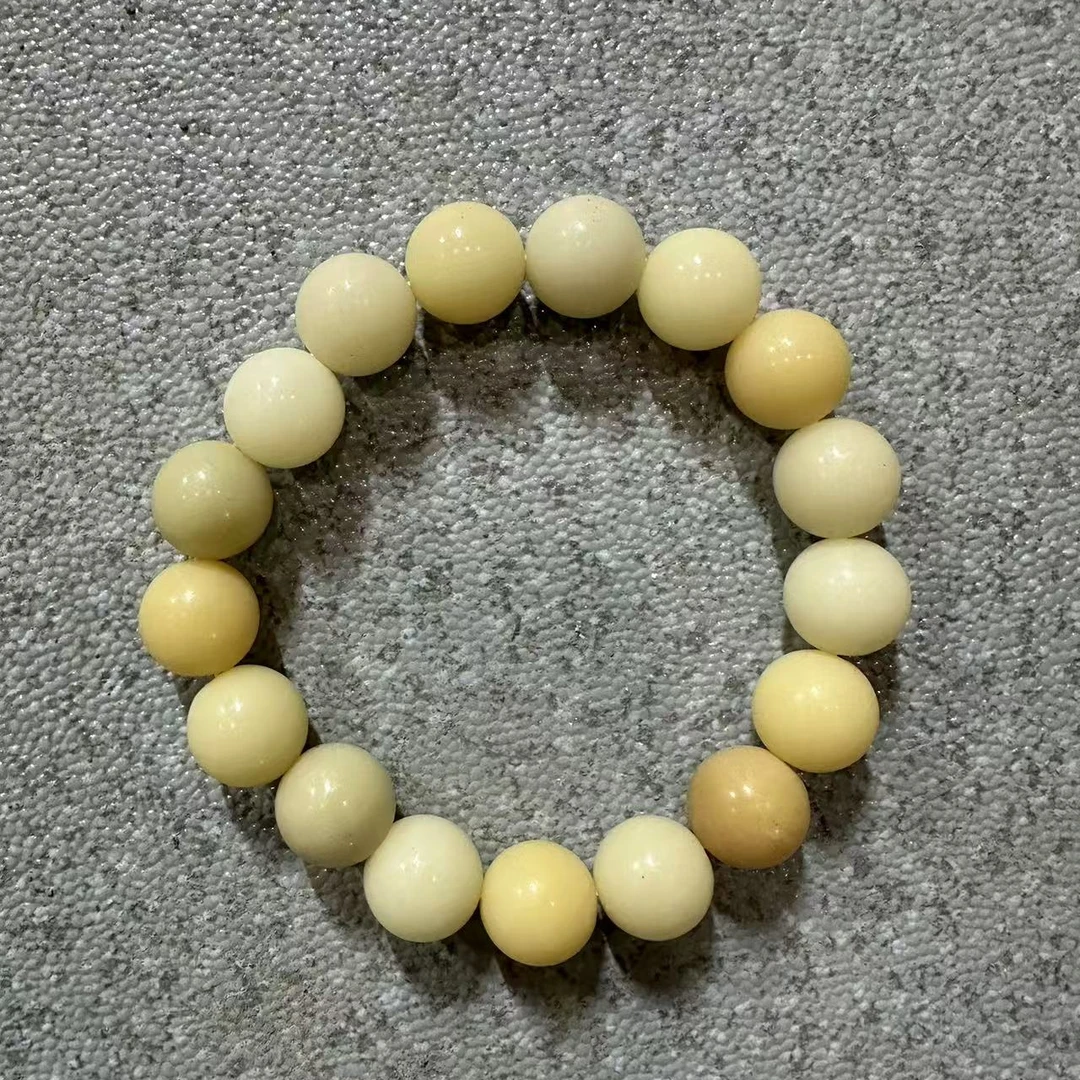 C68 白玉菩提1.3cm单圈手串 颜色多样性