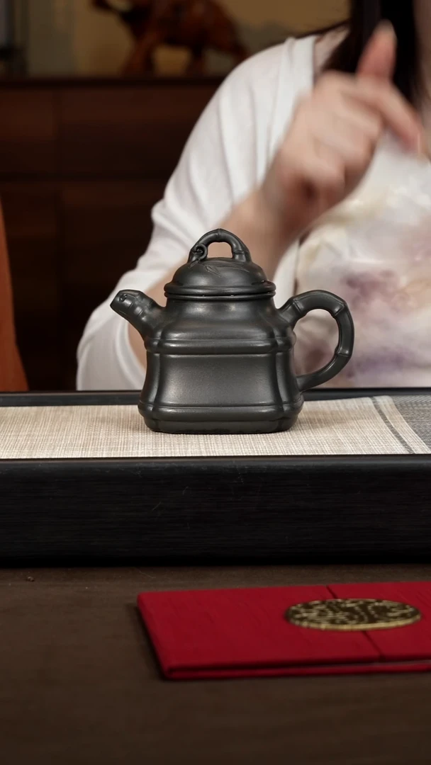 茶壶紫砂【P008】四方竹鼎 宜兴紫砂