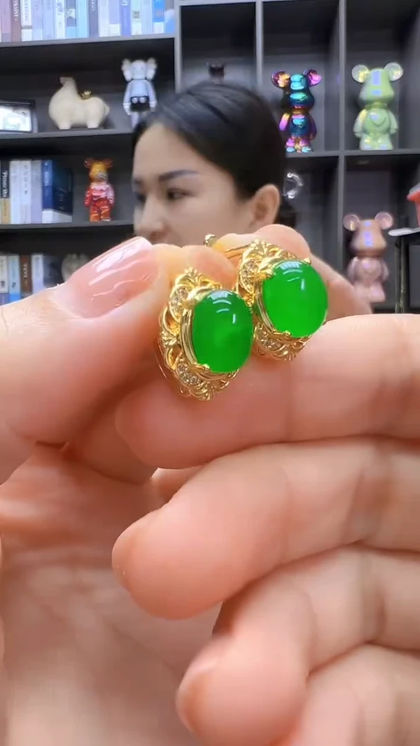 翡翠14K金镶嵌颈饰丹丹diy劲饰