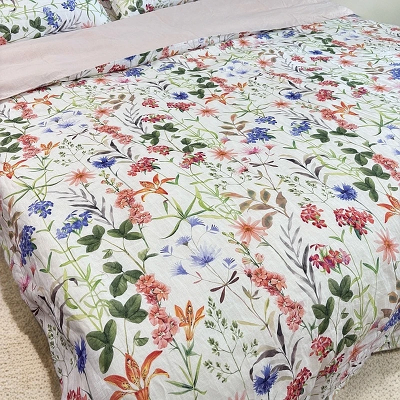 「繁花似锦」15汉麻印花四件套Q码K码舒适透气杀菌防螨干燥防静电