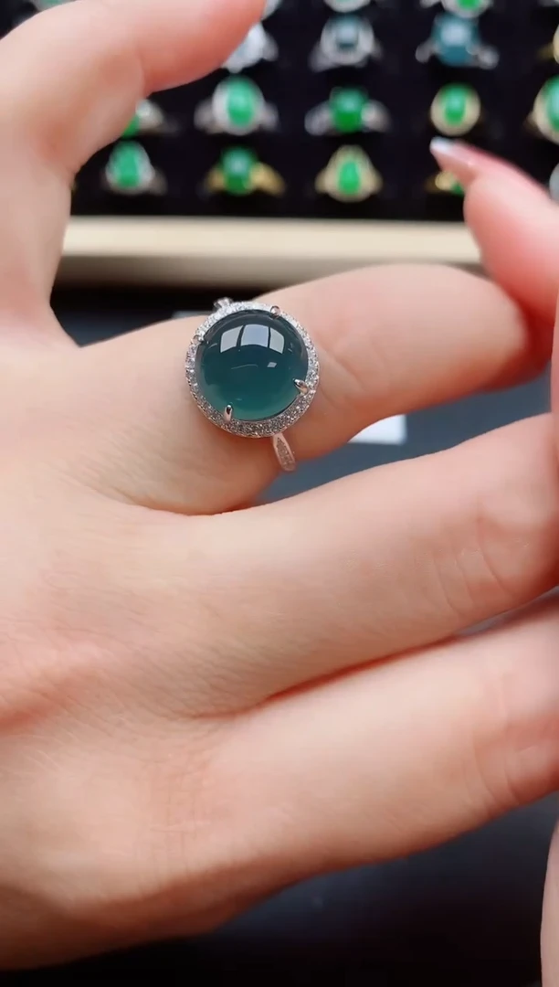 【闪购商品】翡翠戒指银S925镶嵌1312321