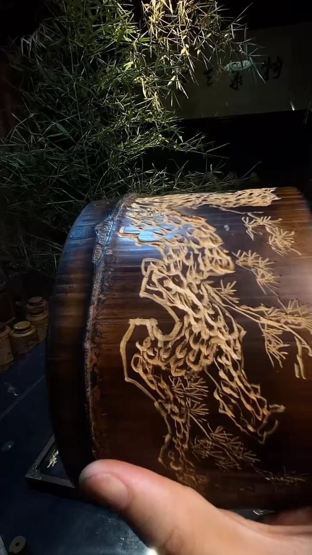 龙****6老料皮裂茶洗缸【松树】