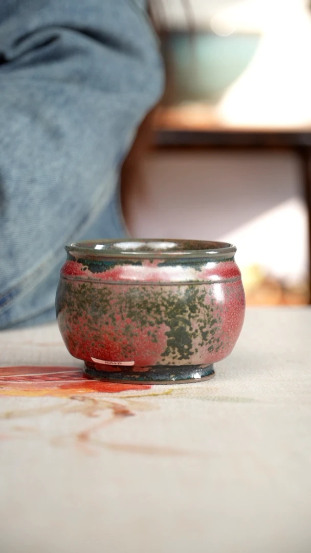 杯子瓷钧窑茶器摆件