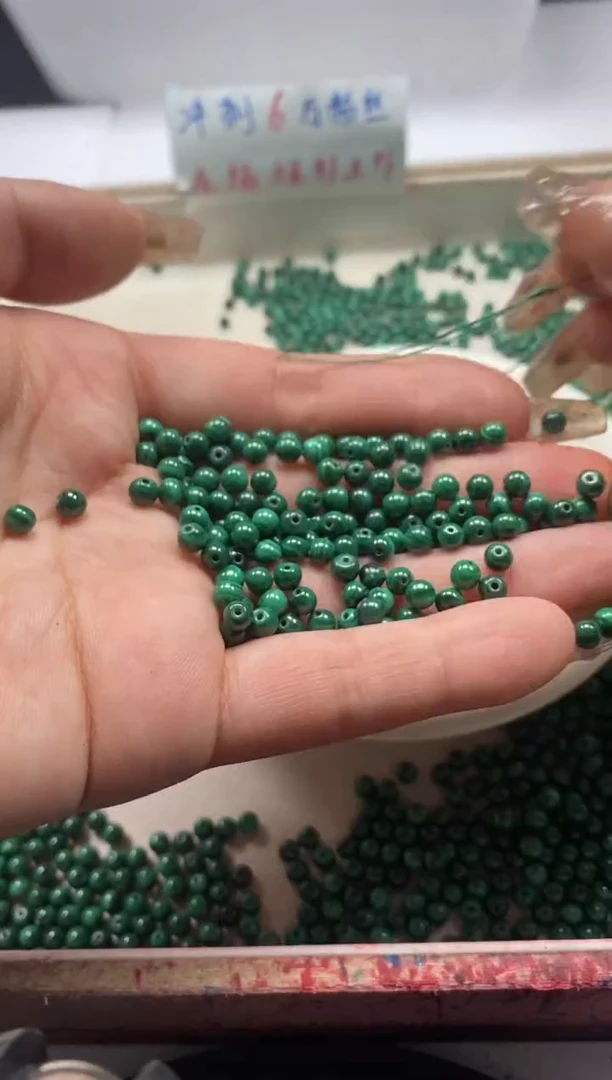 【闪购商品】玛瑙/玉髓颈饰未镶嵌w662孔雀石4mm*30颗