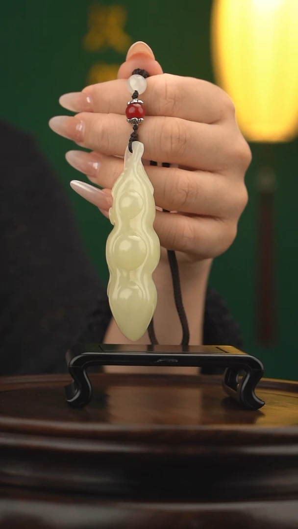 玉【四季平安】天然玉手把件