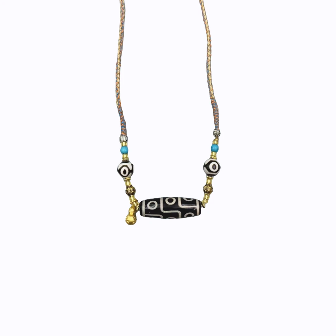 九眼玛瑙珠DIY项链A46-16赠绳礼盒(多样性发)