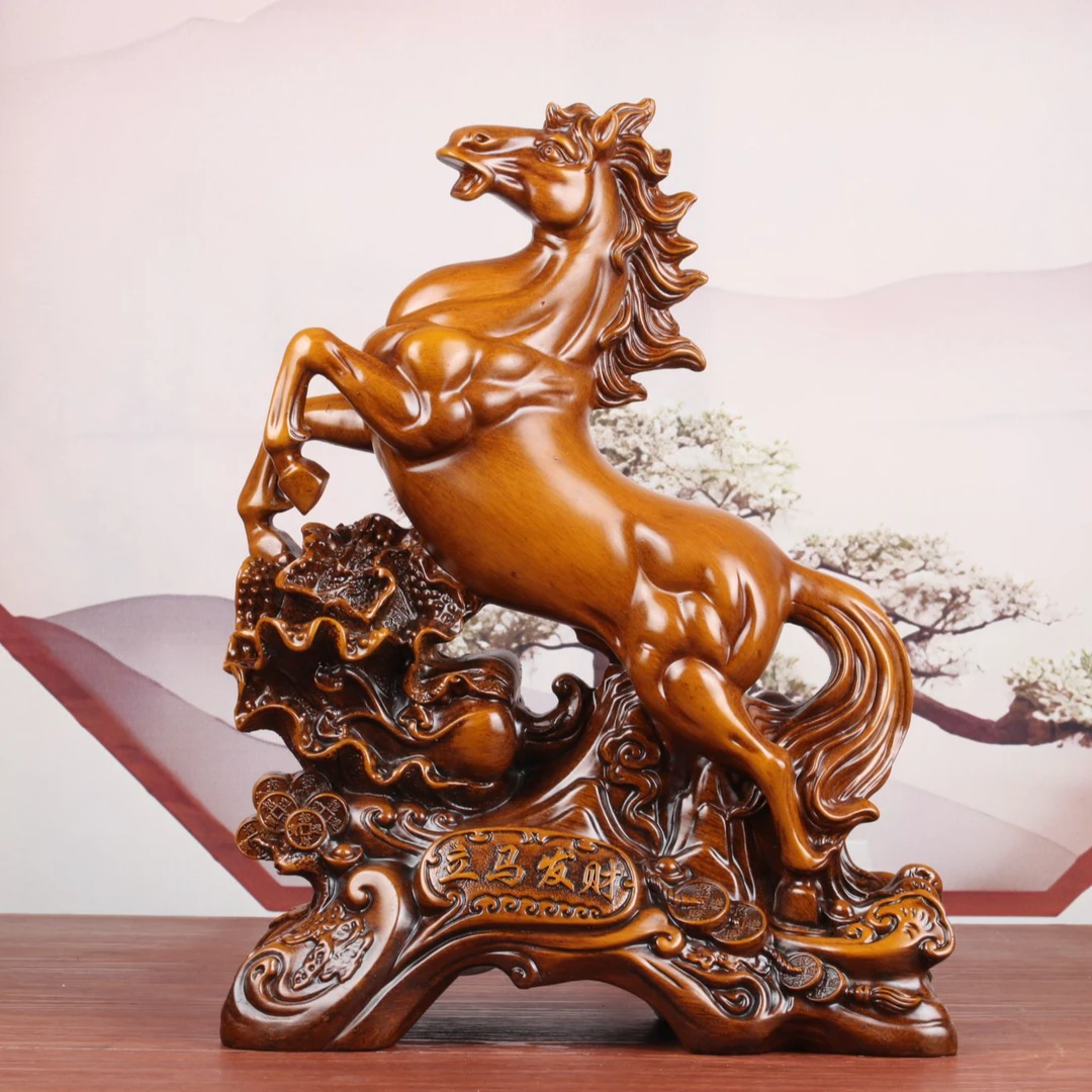 马摆件八骏雄风马到成功生肖马办公室开业礼品（工艺品24.5厘米）