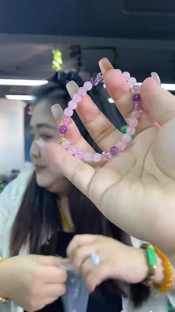 水晶手串未镶嵌多样性发其一颜色微差