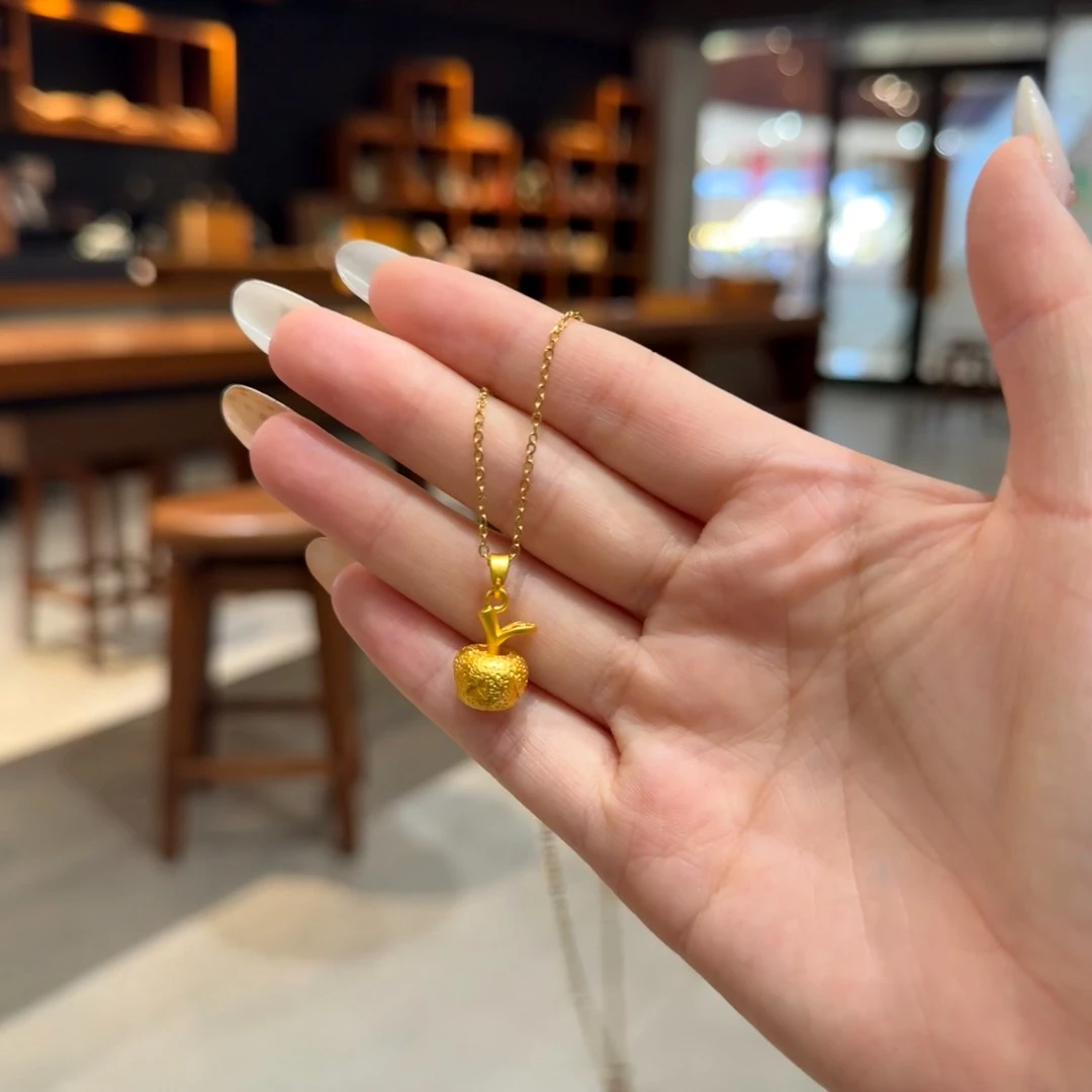 钛钢项链 梅姐饰品34 小苹果项链满天星百搭女轻奢气质毛衣链