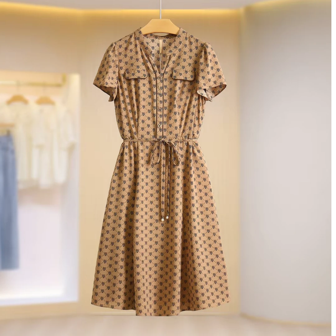 【LW77】连衣裙碎花显瘦气质时尚设计师复古