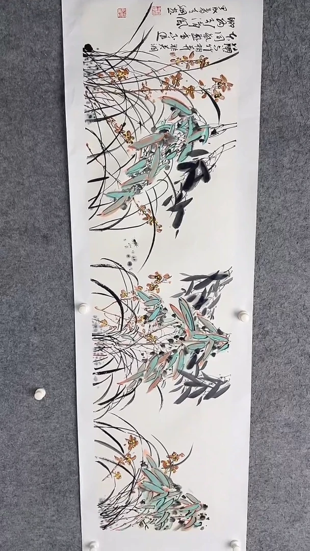 国画李纲-8平尺-花鸟国画-金