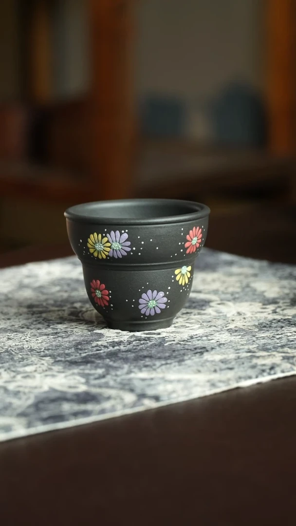茶杯紫砂53号宜兴紫砂原矿作品葫芦杯