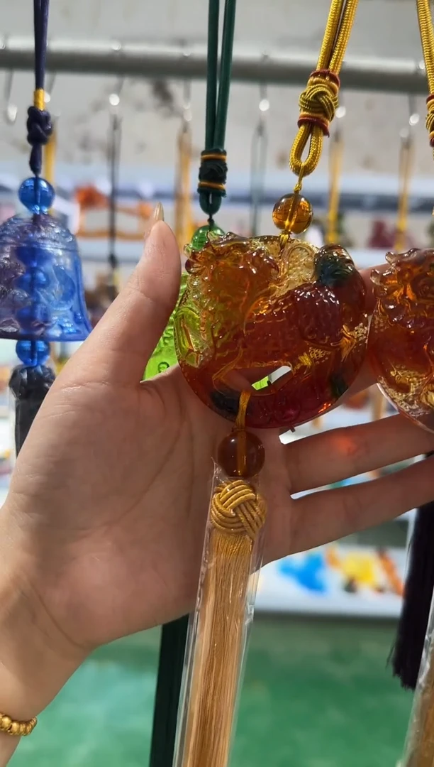 琉璃手工艺品麒麟挂饰