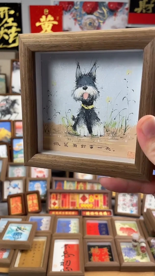 国画纯手绘书法绘画作品