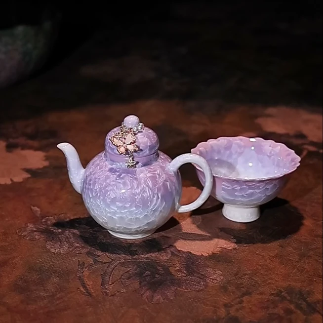 顶先 结晶釉宫灯壶 A13676