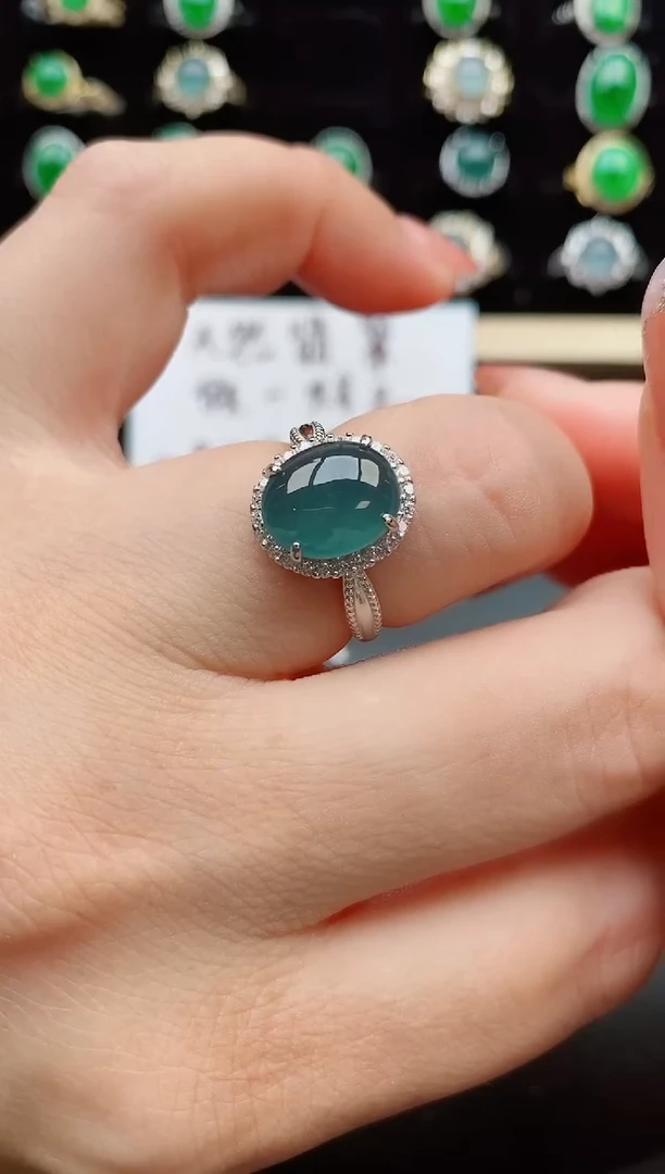 【闪购商品】翡翠戒指银S925镶嵌11111