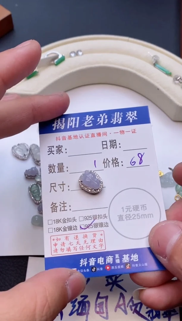 【闪购商品】翡翠颈饰银S925镶嵌多样性发其中一件