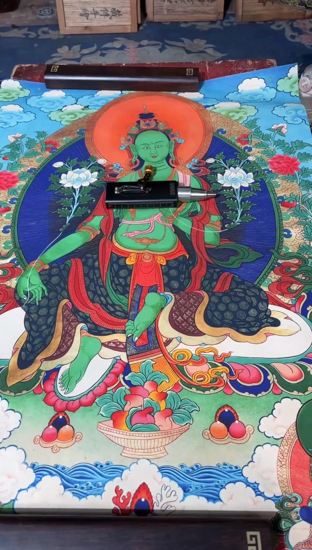 卷轴画龙妹唐卡直播tk16