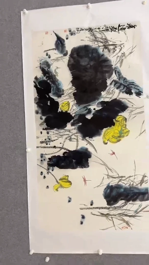 国画李纲-16平尺-花鸟国画-金
