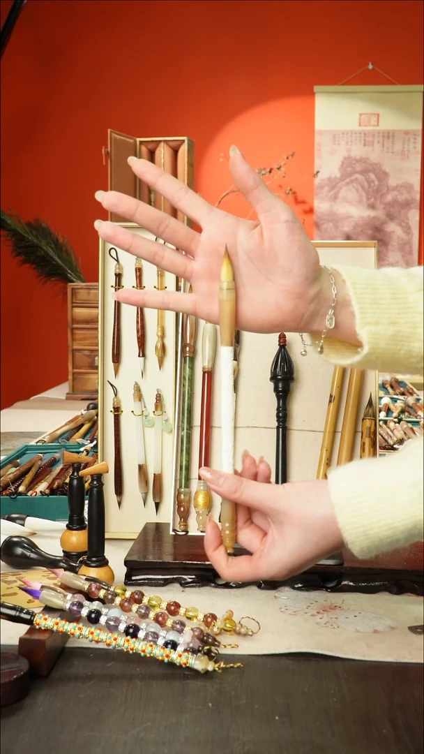 88号闪孤品高货毛笔链接 清水试笔 蘸墨不退