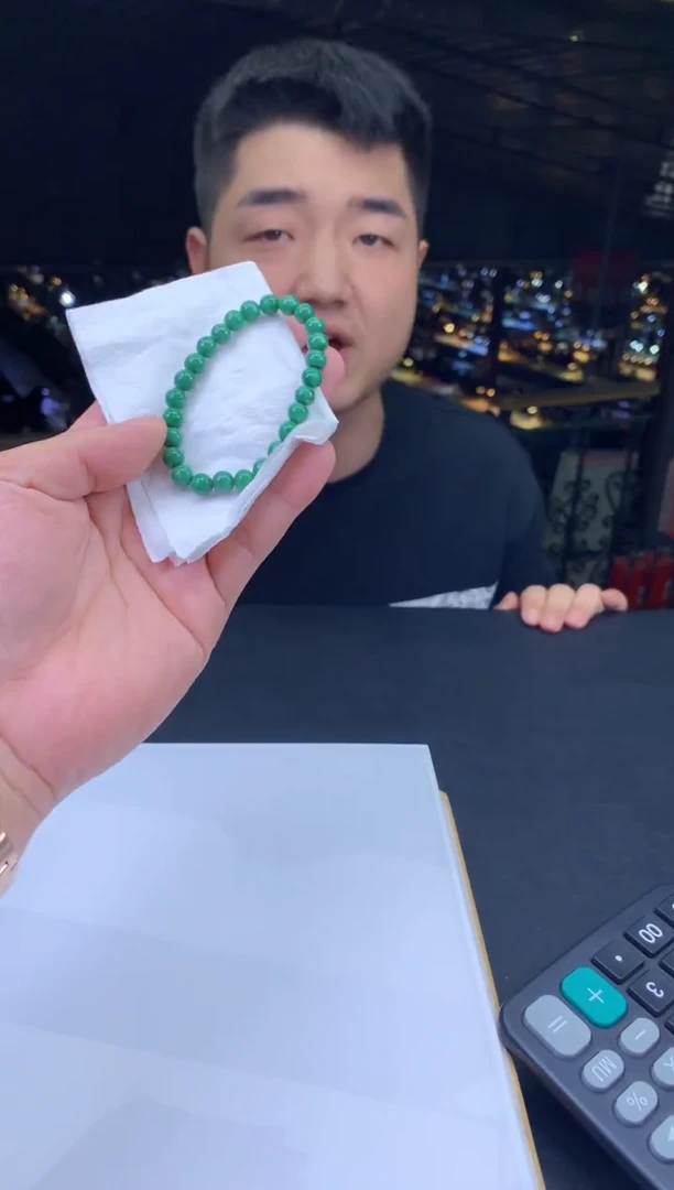 未镶嵌手串翡翠星***头-100314