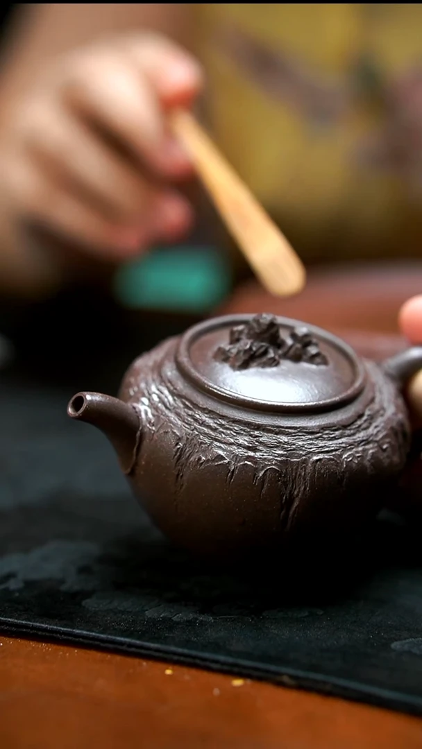 茶壶紫砂天青观山壶