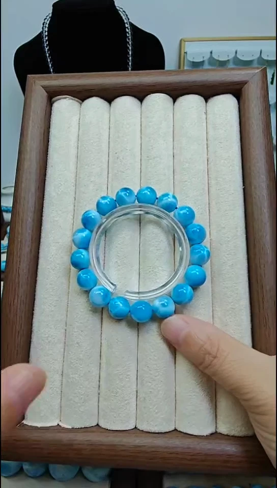 未镶嵌针钠钙石（海纹石）手链德*多样性发一