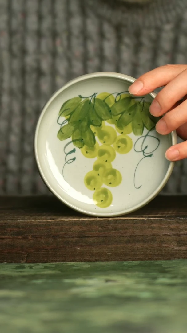 陶瓷青诗集手工手绘瓷器