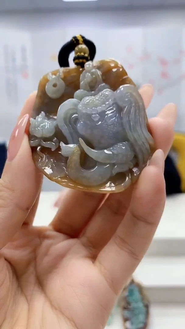 未镶嵌定制翡翠5060ty-毛货挂件23
