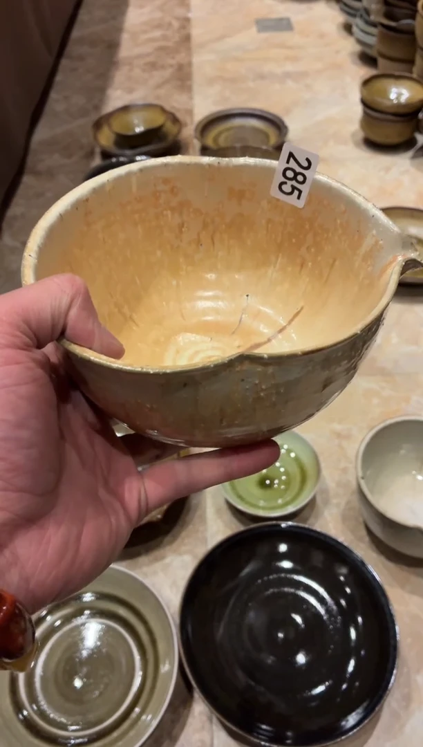 瓷片福*282燕麦色葫芦碗1个