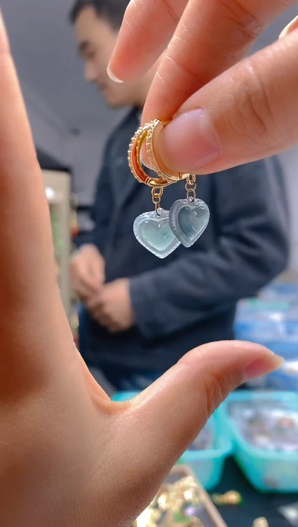 【闪购商品】翡翠耳饰合金0295翡翠耳包