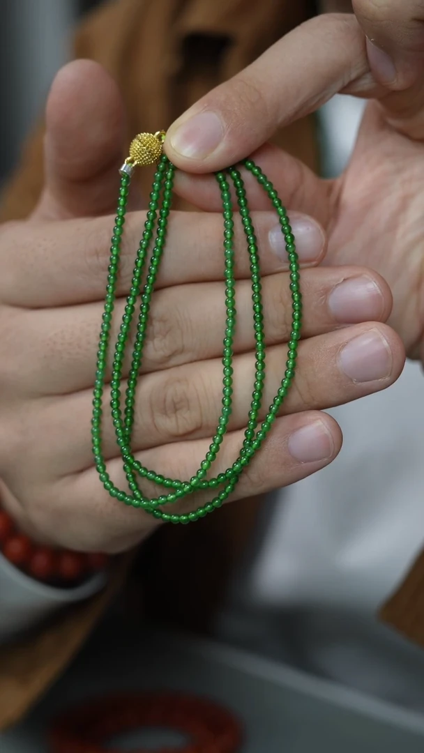 【闪购商品】翡翠颈饰未镶嵌6号-2.5mm珠串【危】/GG/1