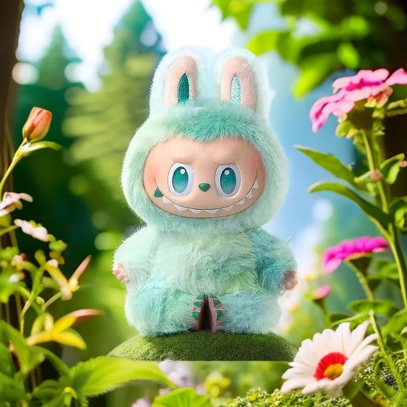 POPMART拉布布三代搪胶脸盲盒毛绒玩具钥匙扣公仔娃娃包包挂件