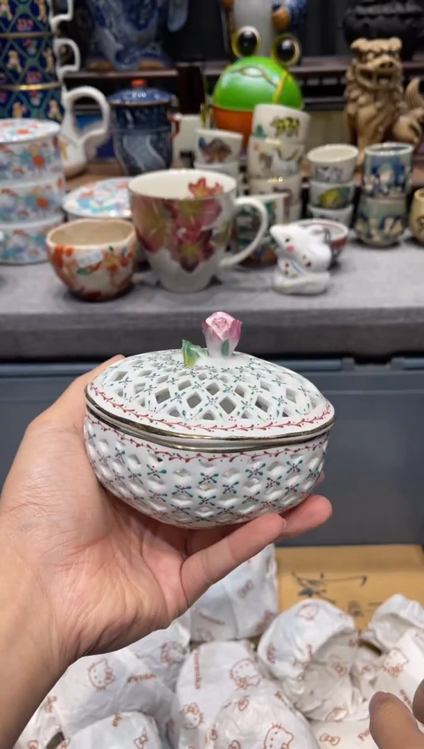 瓷片欧瓷首饰盒轻微瑕疵