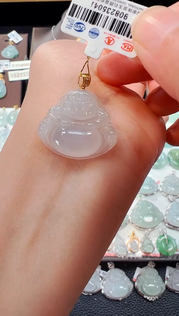 【闪购商品】翡翠吊坠(不含链)18K金镶嵌佛公吊坠041