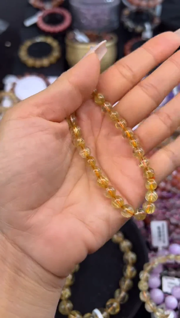未镶嵌手串水晶金发晶6.6mm