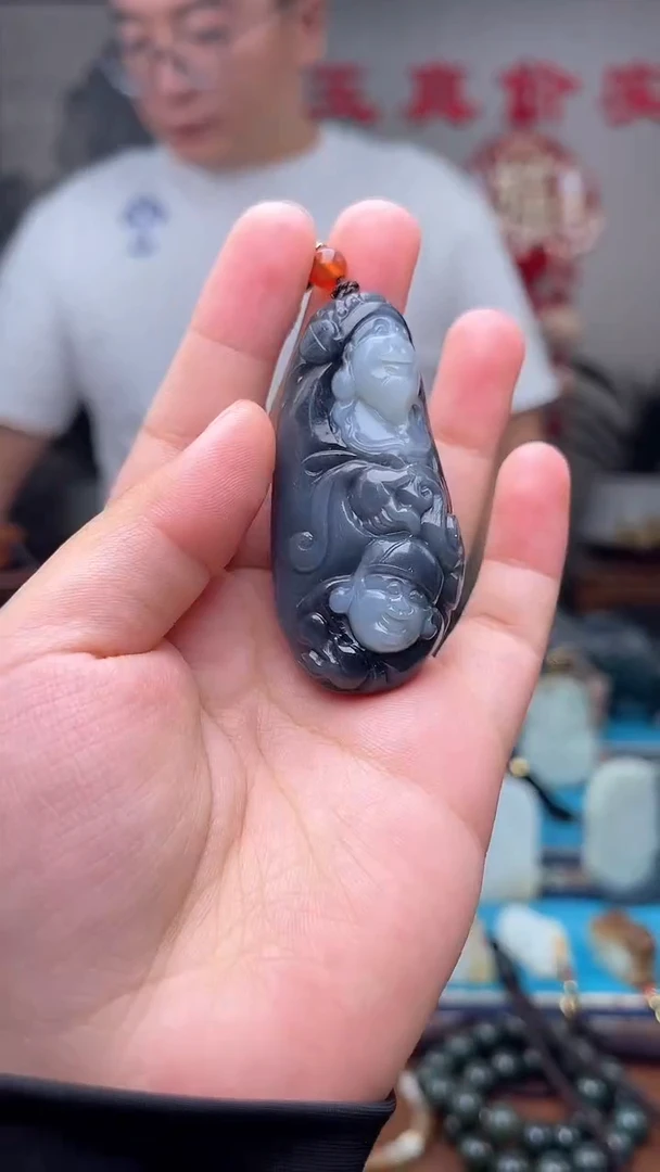 和田玉未镶嵌挂件1