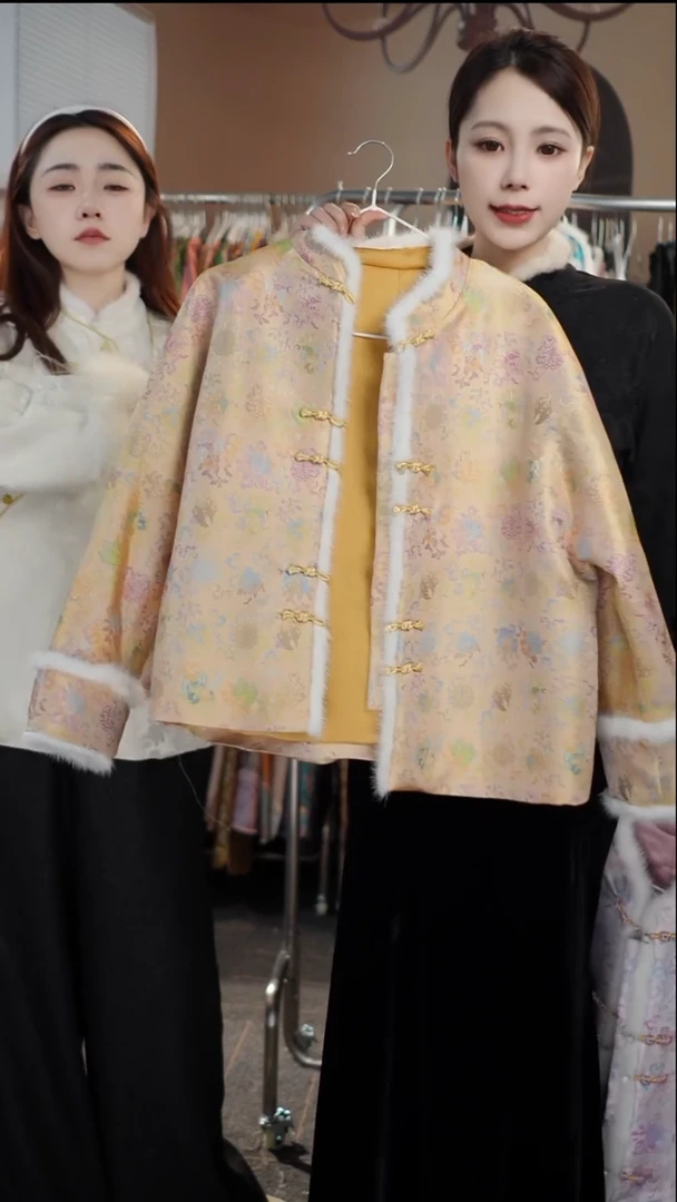 金古钱夹棉外套