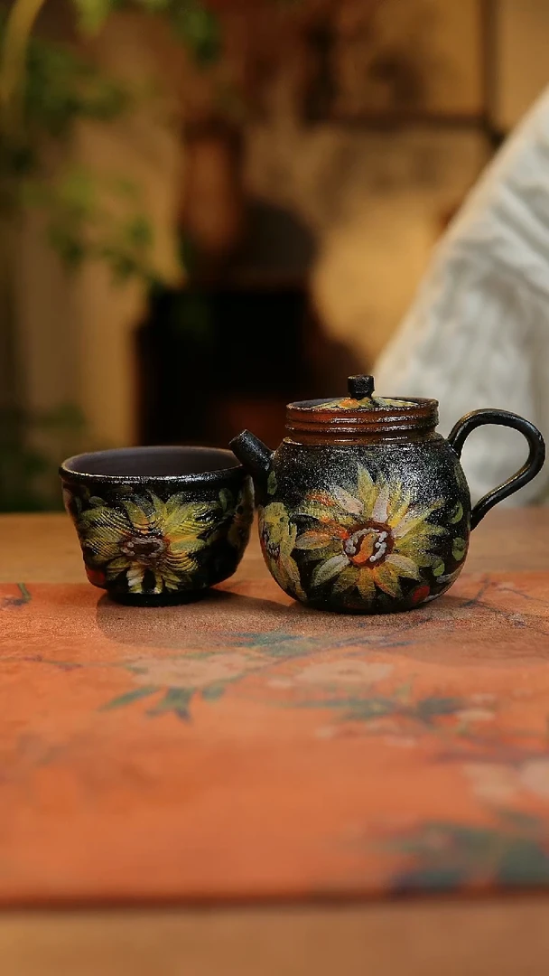 【闪购商品】瓷片1967景德镇手工手绘釉下彩高温瓷