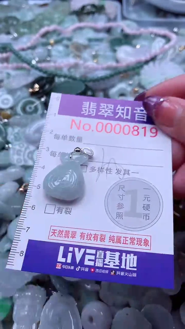 翡翠未镶嵌吊坠(不含链)819