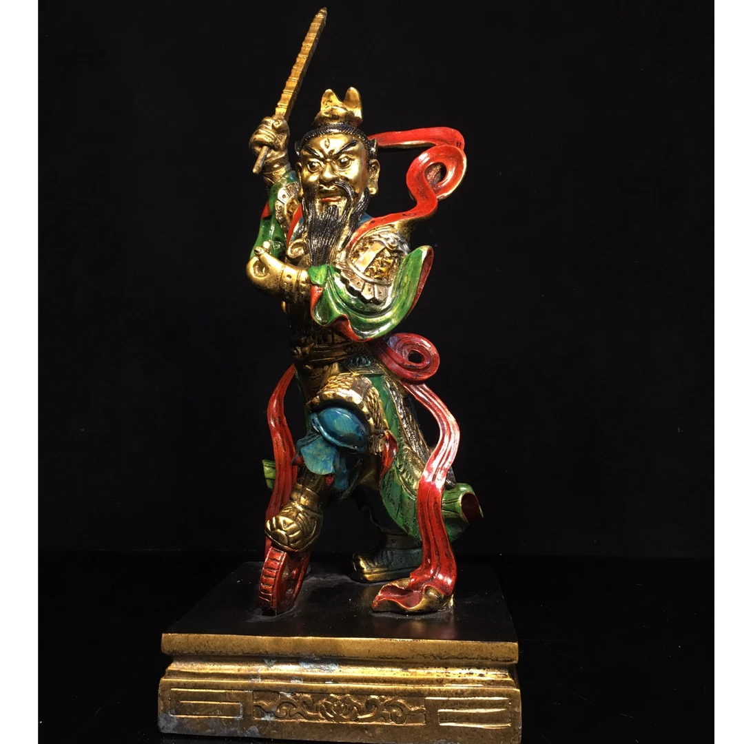 彩绘王龄官，做工精美，包浆厚重，宽15cm高38cm厚14.5cm重约3.4公斤