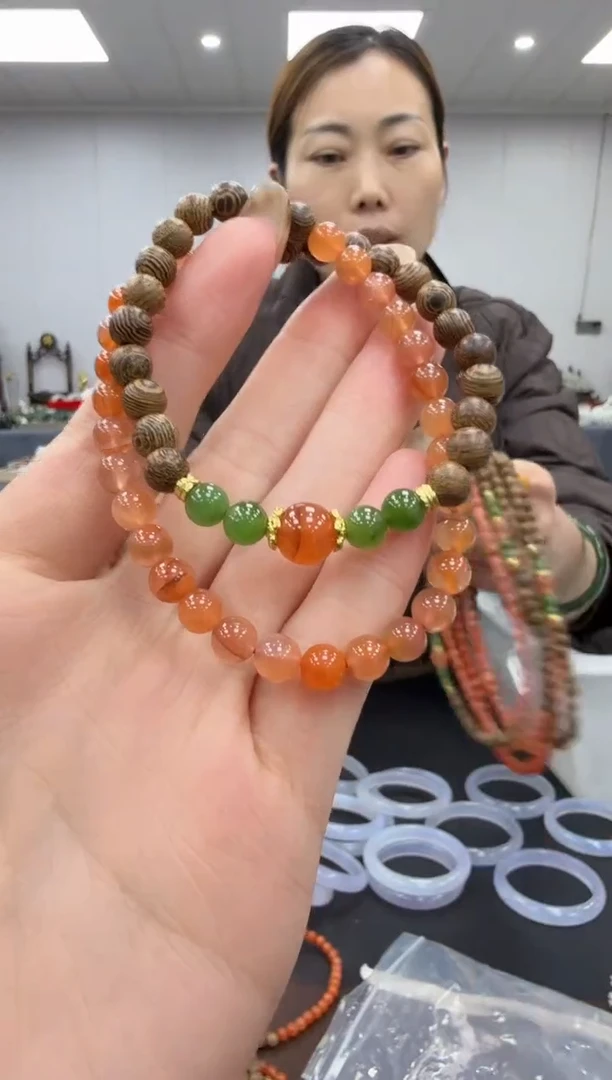 未镶嵌手链南红玛瑙多样性发其一ly双拼