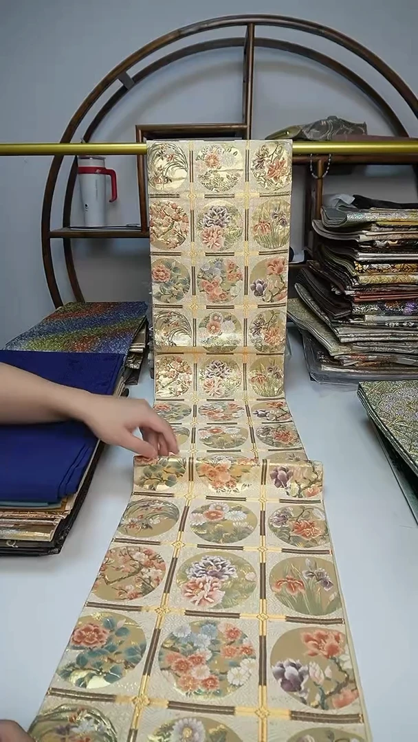 织绣14西阵织六通团花