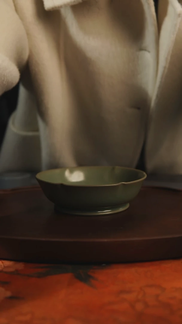 杯子瓷鹹*葵口洗 柴烧 汝州原产地原矿仿古老釉